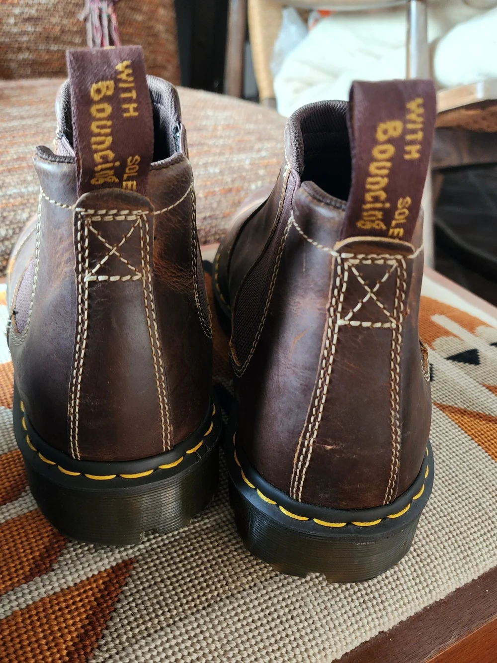 Dr Martens Penly Chelsea Boots Mens 14 Brown Greenland Leather Unworn Deadstock